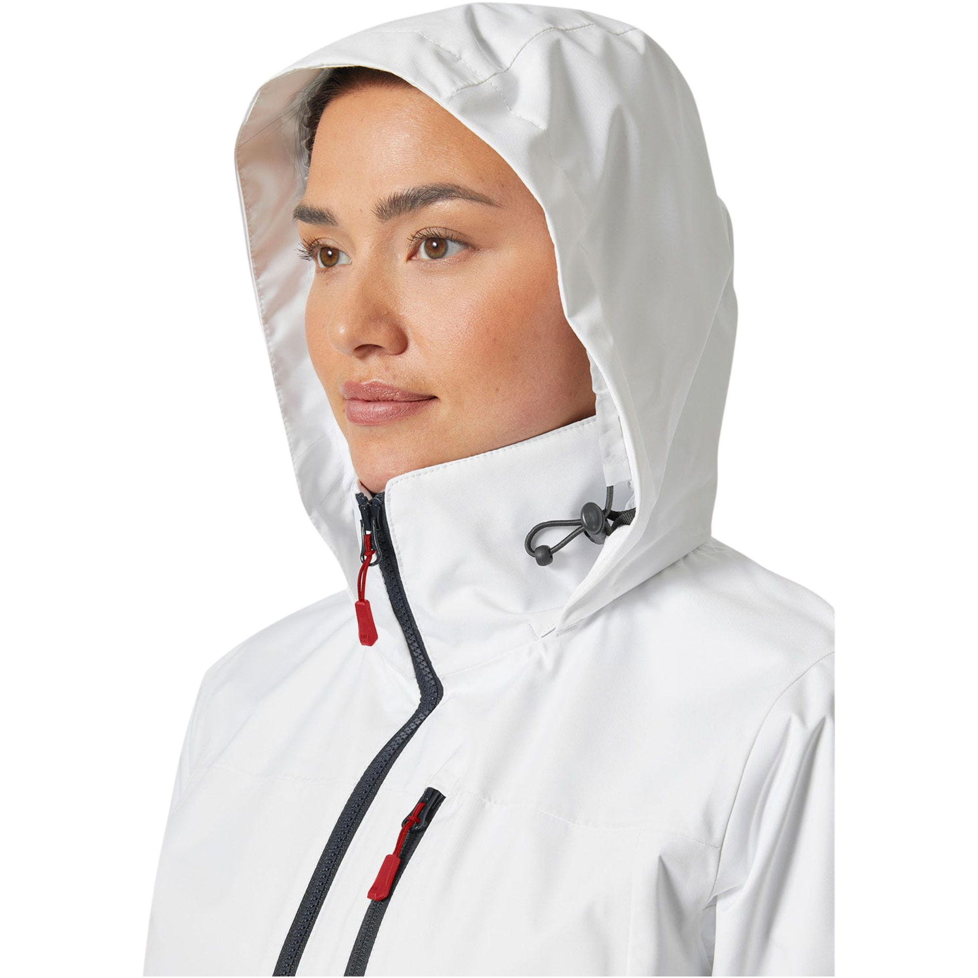 2026 Helly Hansen Womens Crew Hooded Sailing Jacket 2.0 34448 - White